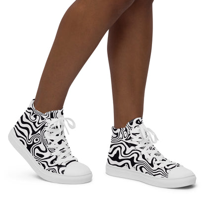 Women’s high top canvas shoes (Noir Noodle)