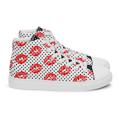 Women’s high top canvas shoes (Lips)