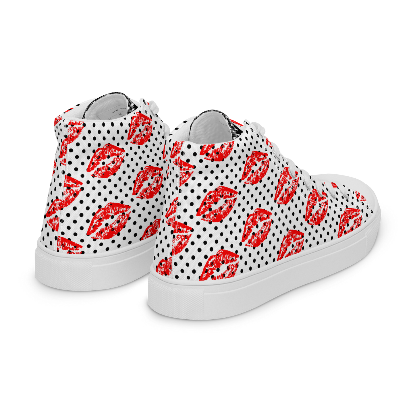 Women’s high top canvas shoes (Lips)