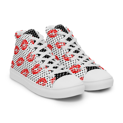 Women’s high top canvas shoes (Lips)