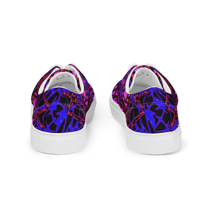 Women’s lace-up canvas shoes (Neon Latticework)