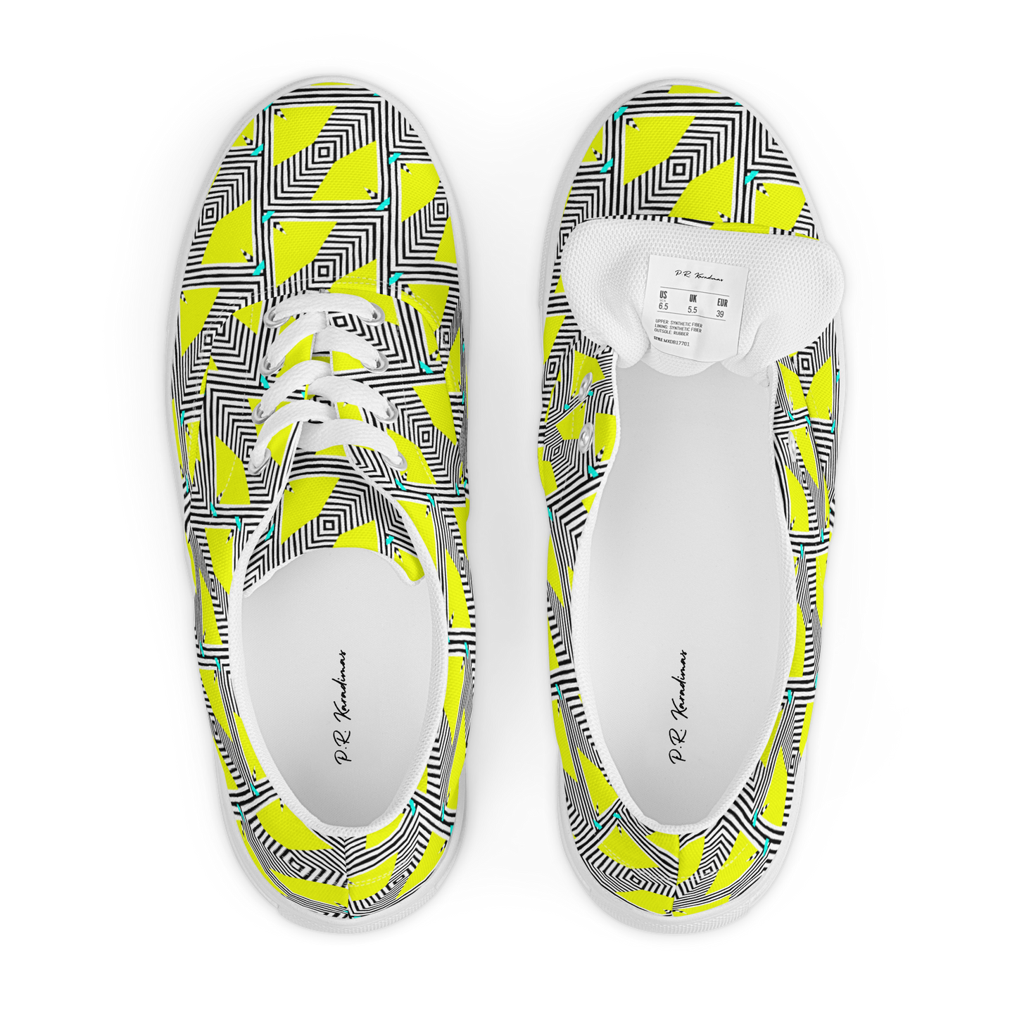 Women’s lace-up canvas shoes (Retro Yellow)