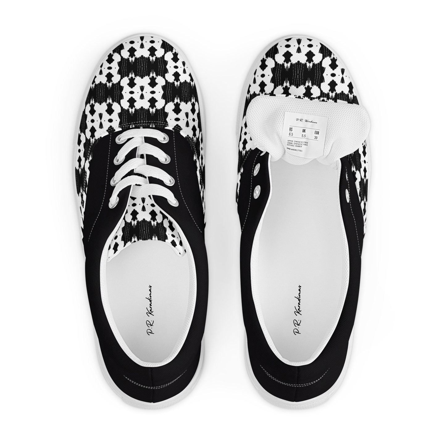 Women’s lace-up canvas shoes (Inkblot)