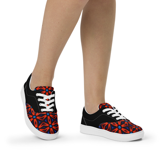 Women’s lace-up canvas shoes (Red Star)