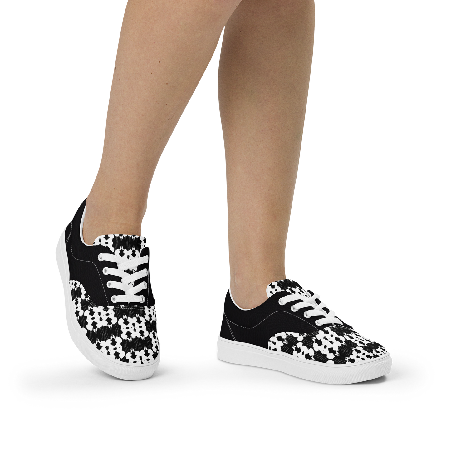 Women’s lace-up canvas shoes (Inkblot)