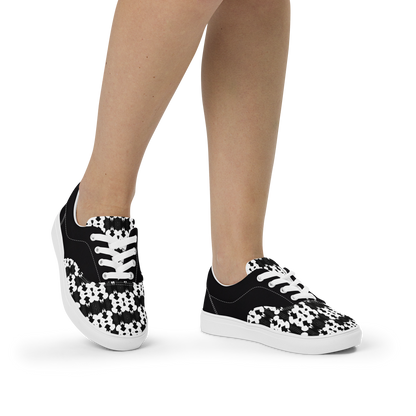 Women’s lace-up canvas shoes (Inkblot)