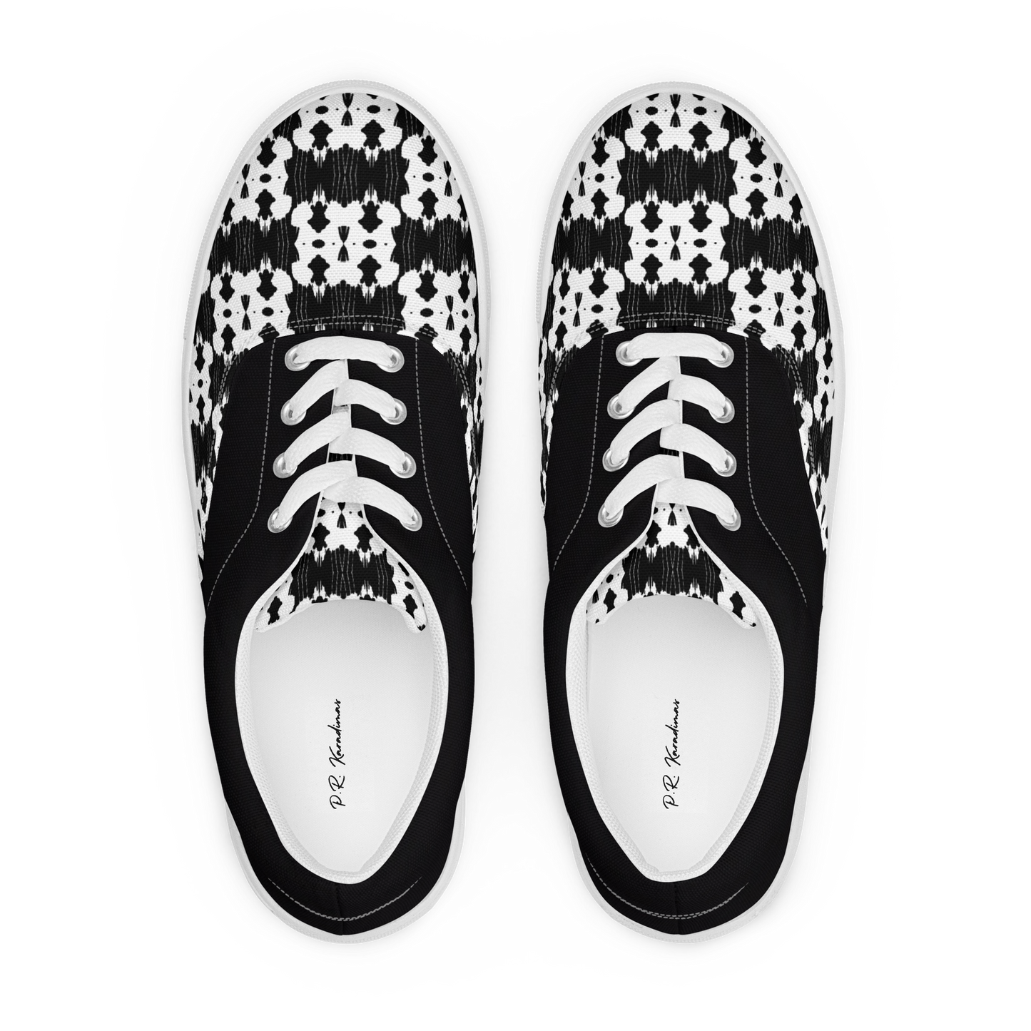 Women’s lace-up canvas shoes (Inkblot)