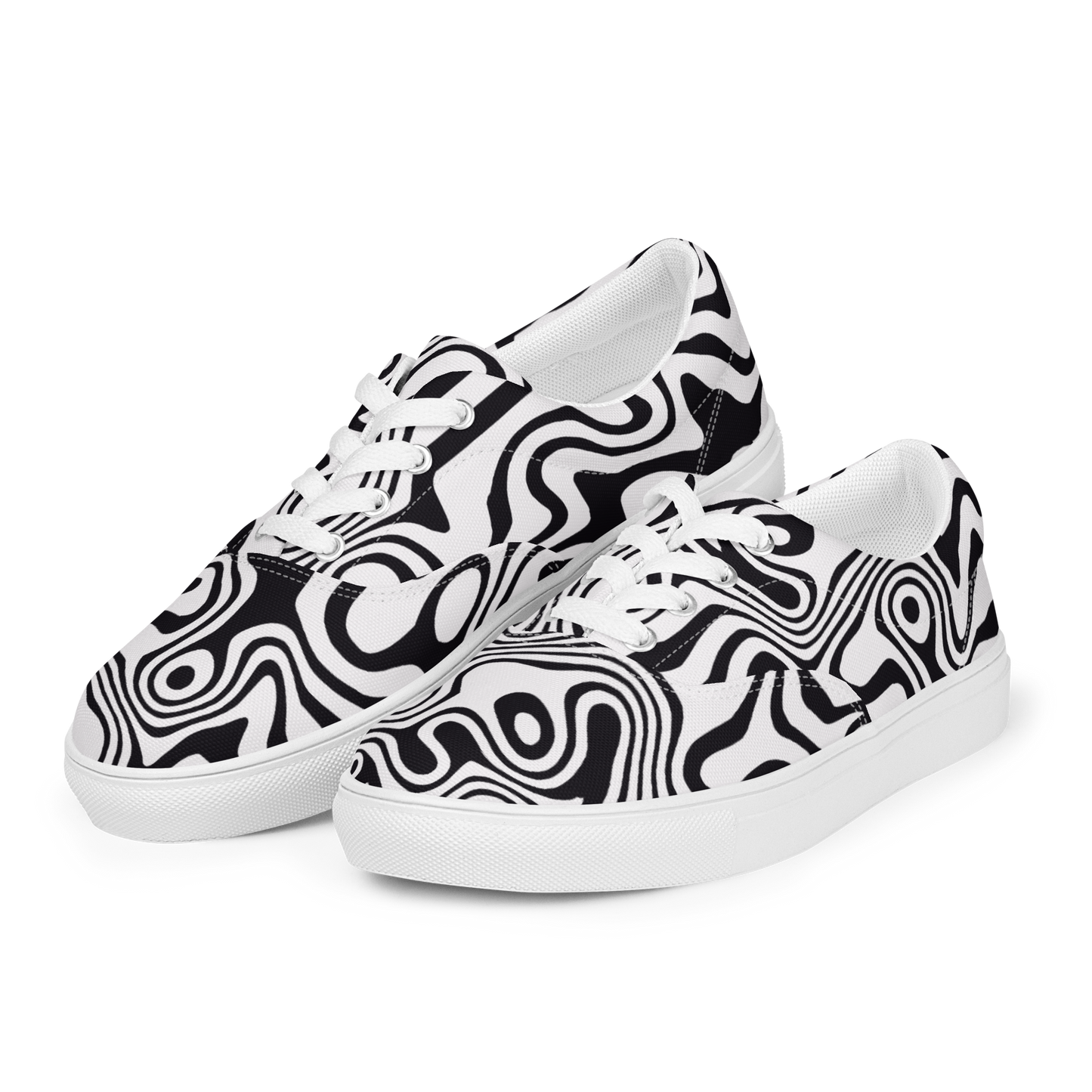 Women’s lace-up canvas shoes (Noir Noodle)