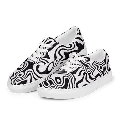 Women’s lace-up canvas shoes (Noir Noodle)