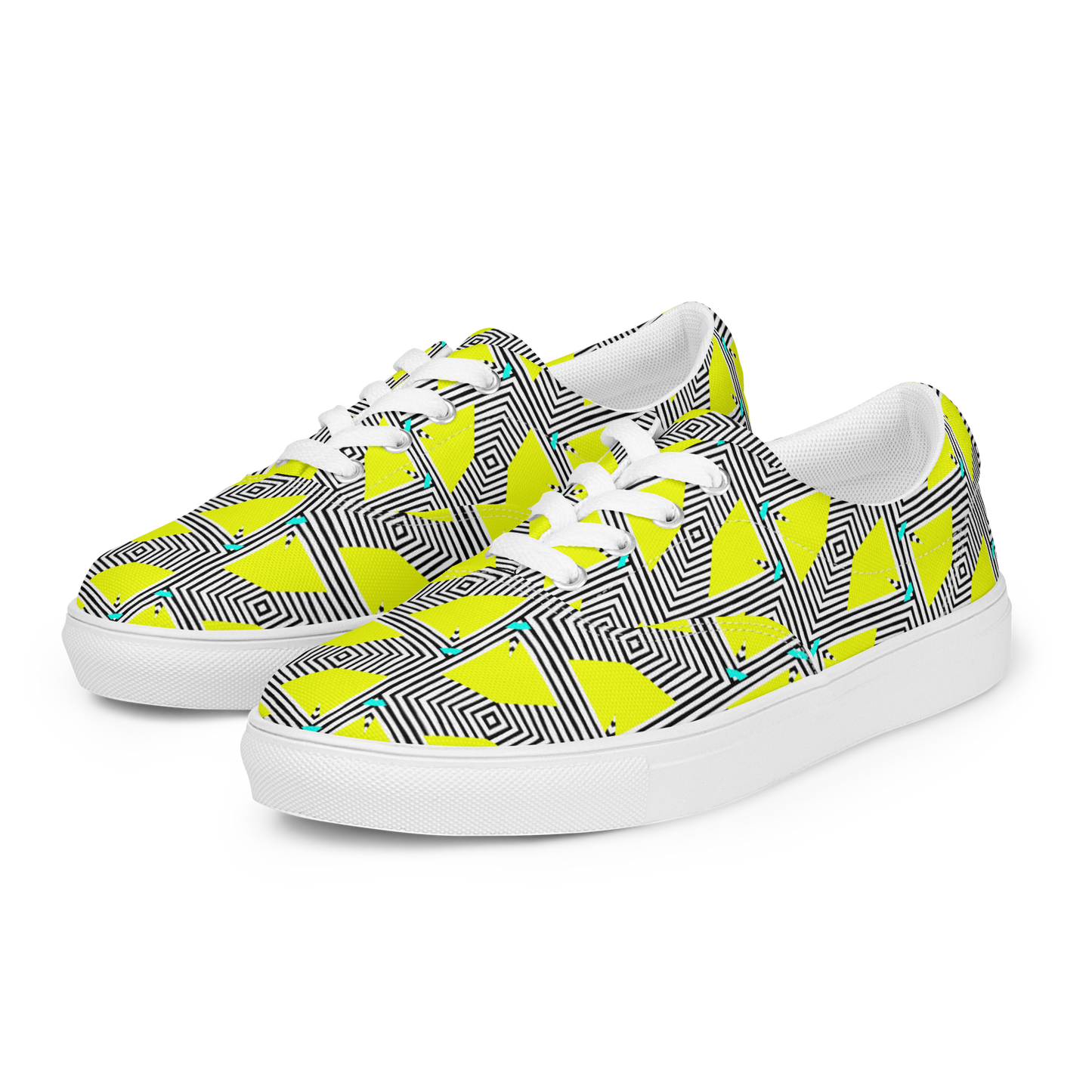 Women’s lace-up canvas shoes (Retro Yellow)