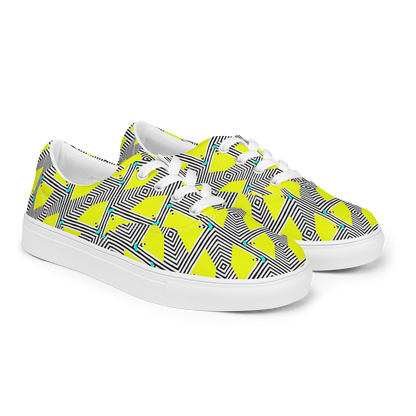 Women’s lace-up canvas shoes (Retro Yellow)