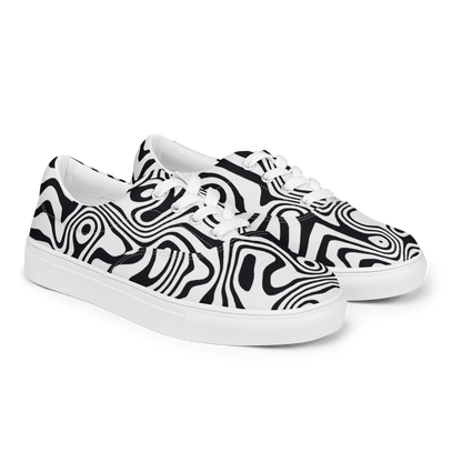 Women’s lace-up canvas shoes (Noir Noodle)