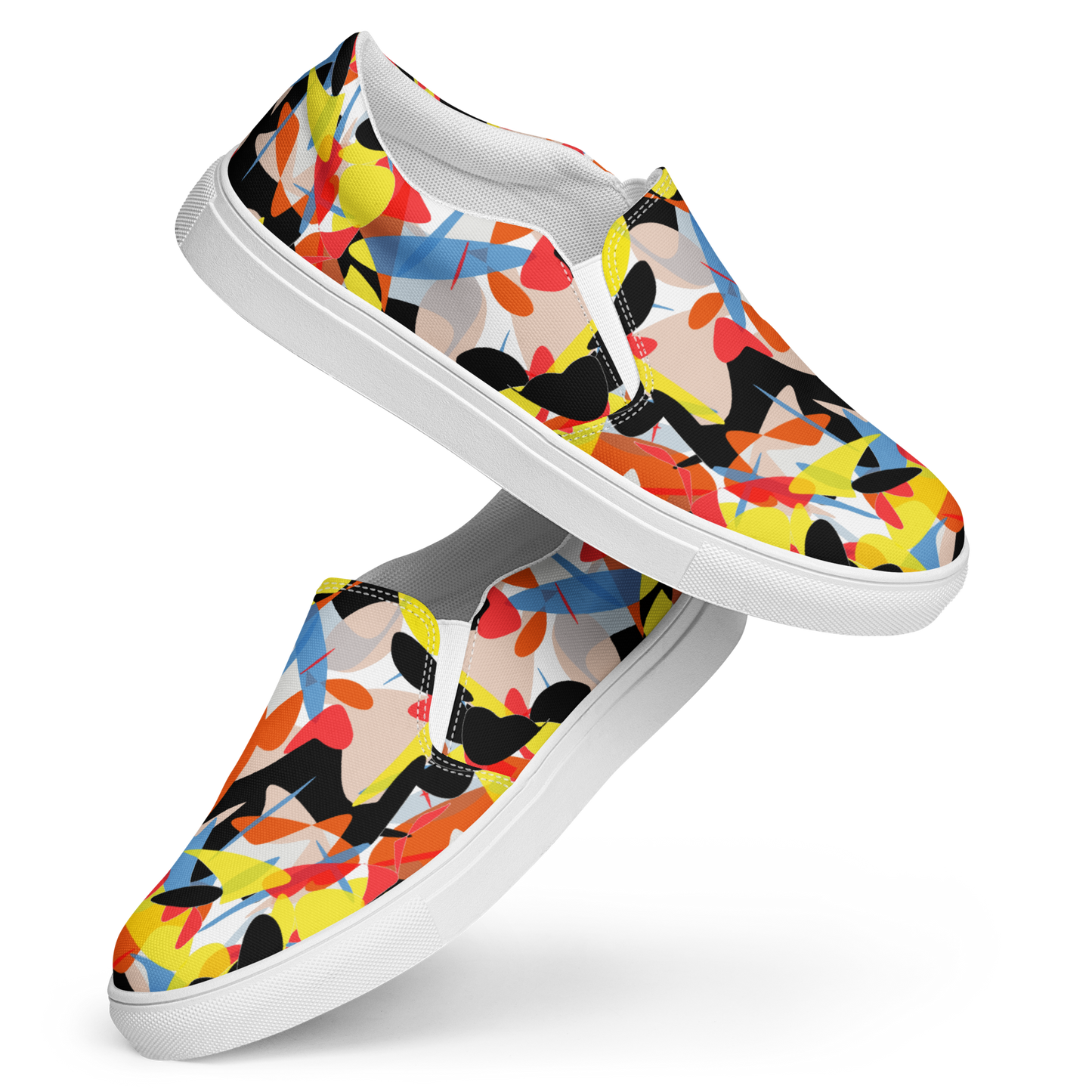 Women’s slip-on canvas shoes (Abstract Ovals)