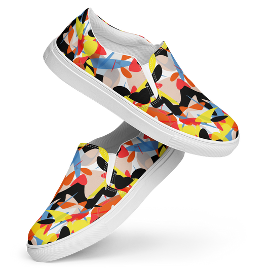 Women’s slip-on canvas shoes (Abstract Ovals)