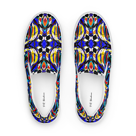 Women’s slip-on canvas shoes (Blue Swirls)