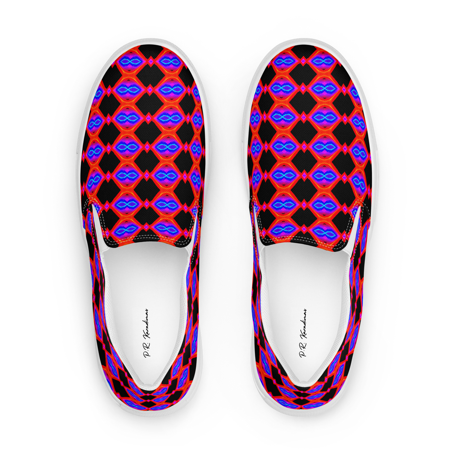 Women’s slip-on canvas shoes (Neon Honeycomb)