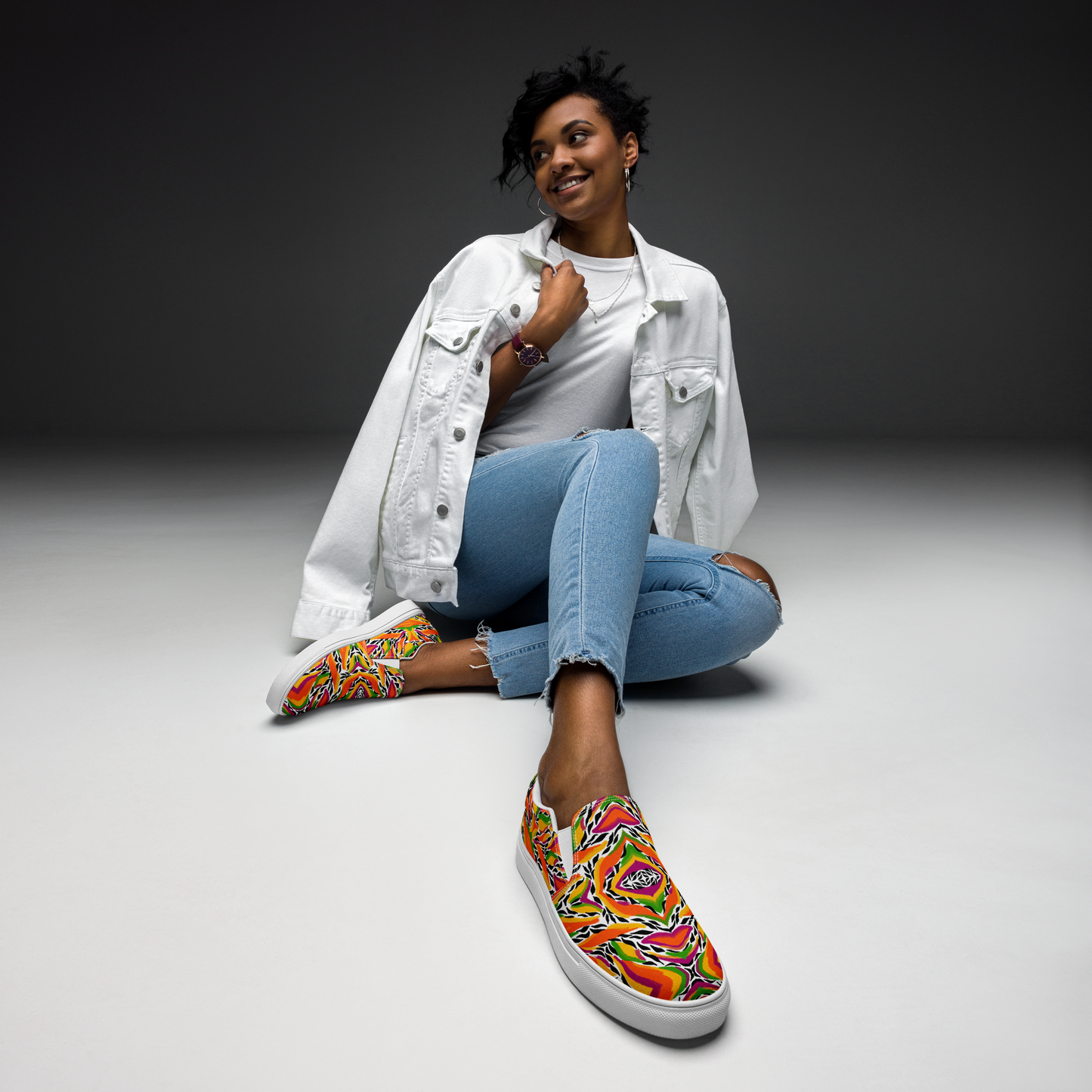 Women’s slip-on canvas shoes (Mango Mosaic)