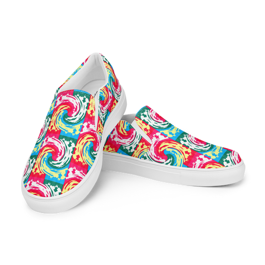 Women’s slip-on canvas shoes (Pink Waves)