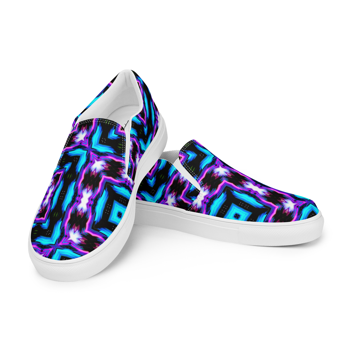 Women’s slip-on canvas shoes (Neon Purple & Blue)