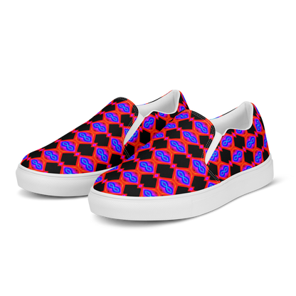 Women’s slip-on canvas shoes (Neon Honeycomb)