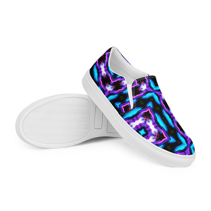 Women’s slip-on canvas shoes (Neon Purple & Blue)